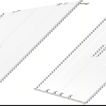 Mexen Velar Duo paroi de baignoire 2 volets coulissants 140 x 150 cm, givré, nickel brossé - 896-140-000-32-97