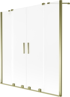 Mexen Velar Duo paroi de baignoire pliante 2 volets 160 x 150 cm, givre, doré - 896-160-000-32-50