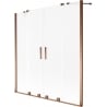 Mexen Velar Duo pare-baignoire coulissante à 2 volets 160 x 150 cm, givré, or rose - 896-160-000-32-60
