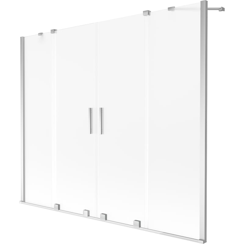 Mexen Velar Duo paroi de baignoire à 2 volets coulissants 170 x 150 cm, givre, chrome - 896-170-000-32-01