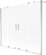 Mexen Velar Duo paroi de baignoire à 2 volets coulissants 170 x 150 cm, givre, chrome - 896-170-000-32-01