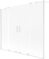 Mexen Velar Duo pare-douche de baignoire à 2 panneaux coulissants 170 x 150 cm, givré, blanc - 896-170-000-32-20