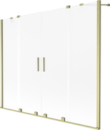 Pare-douche à deux volets coulissants Mexen Velar Duo 170 x 150 cm, dépoli, or brossé - 896-170-000-32-55