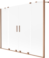 Mexen Velar Duo paravent de bain 2 volets coulissants 170 x 150 cm, givré, cuivre brossé - 896-170-000-32-65