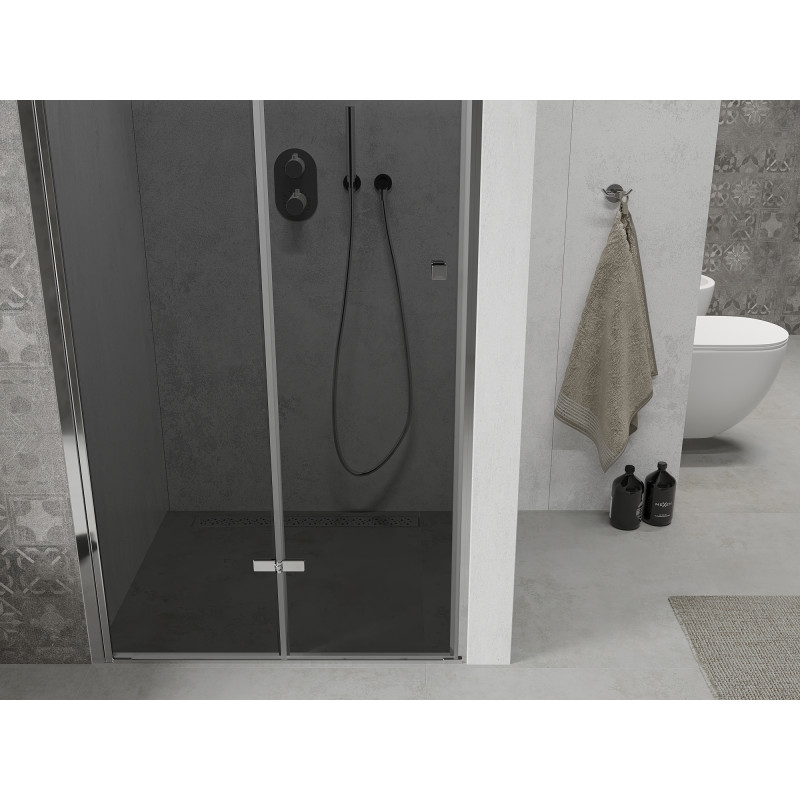 Mexen Lima porte de douche pliable 100 cm, graphite, chrome - 856-100-000-01-40