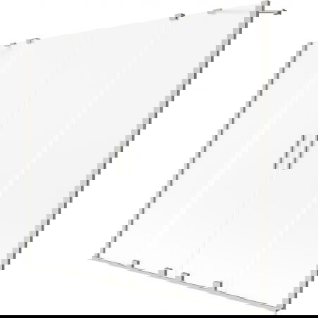 Mexen Velar Duo paroi de baignoire à 2 volets coulissants 170 x 150 cm, givre, nickel brossé - 896-170-000-32-97