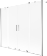 Mexen Velar Duo paroi de baignoire 2 volets coulissants 190 x 150 cm, givré, chrome - 896-190-000-32-01