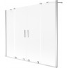 Mexen Velar Paroi de baignoire Duo 2 volets coulissants 200 x 150 cm, givré, chrome - 896-200-000-32-01