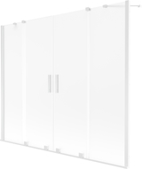 Mexen Velar Duo paroi de baignoire à 2 volets coulissants 200 x 150 cm, givré, blanc - 896-200-000-32-20