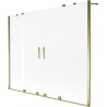 Mexen Velar Duo paroi de baignoire à 2 volets coulissants 200 x 150 cm, givrée, dorée - 896-200-000-32-50