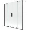 Mexen Velar Duo paroi de baignoire 2 volets coulissants 160 x 150 cm, transparent, métal canon - 896-160-000-02-95