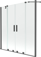 Mexen Velar Duo paroi de baignoire 2 volets coulissants 160 x 150 cm, transparent, métal canon - 896-160-000-02-95