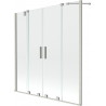 Mexen Velar Paroi de douche duo 2 volets coulissants 160 x 150 cm, transparent, nickel brossé - 896-160-000-02-97