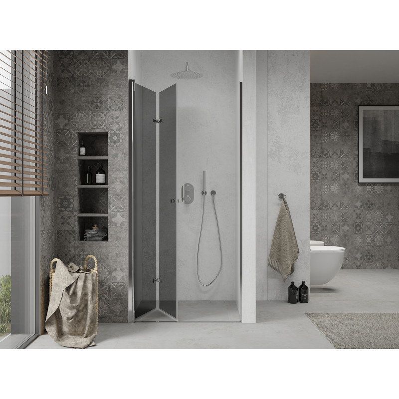 Mexen Lima porte de douche pliante 70 cm, graphite, chrome - 856-070-000-01-40