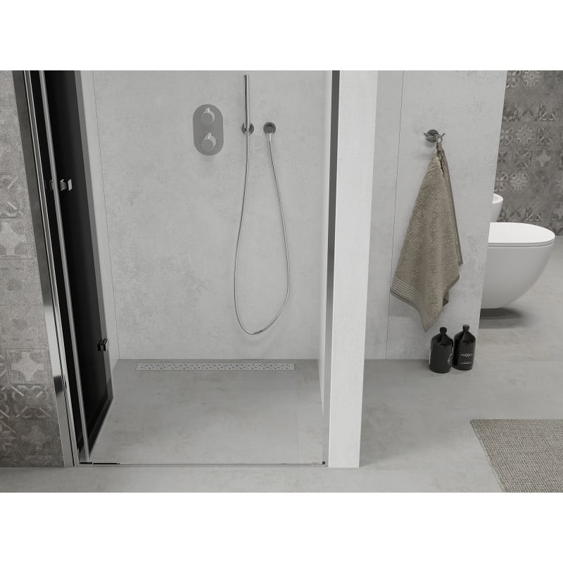 Mexen Lima porte de douche pliante 80 cm, graphite, chrome - 856-080-000-01-40