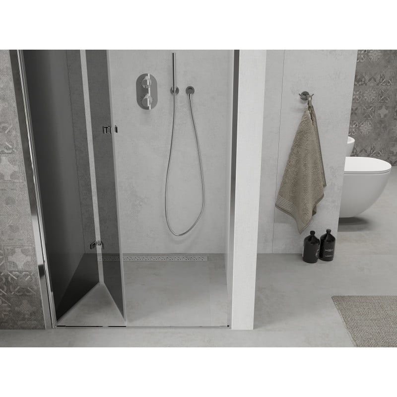 Mexen Lima porte de douche pliante 90 cm, graphite, chrome - 856-090-000-01-40