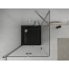 Mexen Lima cabine de douche pliante 80 x 80 cm, transparent, chrome + receveur Flat, noir - 856-080-080-01-00-4070