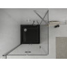 Mexen Lima cabine de douche pliante 80 x 80 cm, transparent, chrome + receveur Plat, noir - 856-080-080-01-00-4070
