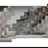 Mexen Lima cabine de douche pliante 80 x 80 cm, transparente, chrome + receveur Flat, noir - 856-080-080-01-00-4070