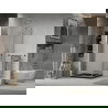 Mexen Lima cabine de douche pliante 80 x 80 cm, transparente, chrome + receveur Flat, noir - 856-080-080-01-00-4070