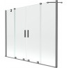 Mexen Velar Duo paroi de baignoire 2 volets coulissants 200 x 150 cm, transparent, métal gun - 896-200-000-02-95