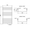 Mexen Apollo radiateur de salle de bains 860 x 450 mm, 424 W, blanc - W117-0860-450-00-20