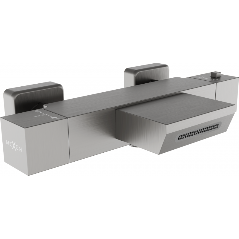 Baignoire thermostatique Mexen Cube, graphite - 77360-66