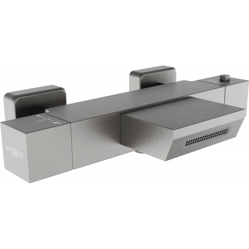 Mitigeur thermostatique de baignoire Mexen Cube, graphite - 77360-66