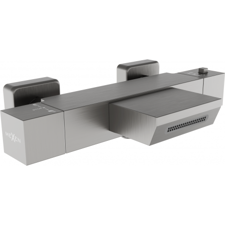 Mitigeur thermostatique de baignoire Mexen Cube, graphite - 77360-66