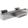 Mexen Cube mitigeur de baignoire thermostatique, gris canon brossé - 77360-66