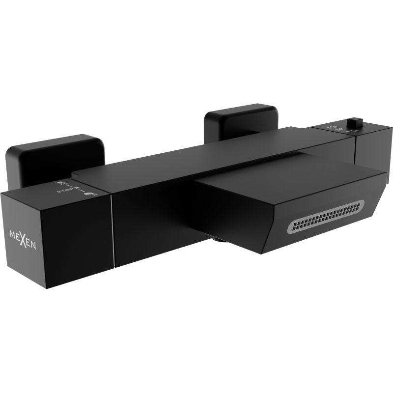 Mitigeur de baignoire thermostatique Mexen Cube, noir - 77360-70