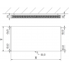 Mexen Flat CCF21 radiateur à plaque 300 x 400 mm, raccordement inférieur central, 252 W, anthracite - W6C21F-030-040-66