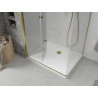 Mexen Lima cabine de douche pliable 90 x 100 cm, transparent, or + receveur Flat - 856-090-100-50-00-4010