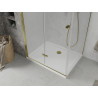 Mexen Lima cabine de douche pliante 100 x 70 cm, transparente, or + receveur plat - 856-100-070-50-00-4010
