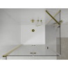 Mexen Lima cabine de douche pliante 100 x 70 cm, transparente, or + receveur plat - 856-100-070-50-00-4010