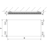 Mexen Flat CF21 radiateur plat 400 x 800 mm, raccordement latéral, 635 W, noir - W421F-040-080-70