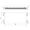 Mexen Flat CF21 radiateur à plaques 400 x 1200 mm, raccordement latéral, 953 W, noir - W421F-040-120-70