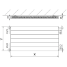 Mexen Line CL11 radiateur plat 400 x 1200 mm, raccord latéral, 667 W, noir - W411L-040-120-70