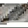 Mexen Lima cabine de douche pliante 100 x 90 cm, transparente, or + receveur Plat - 856-100-090-50-00-4010