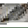 Mexen Lima cabine de douche pliante 100 x 90 cm, transparente, or + receveur Plat - 856-100-090-50-00-4010