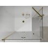 Mexen Lima cabine de douche pliante 100 x 90 cm, transparente, dorée + receveur plat - 856-100-090-50-00-4010