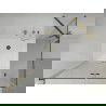 Mexen Lima cabine de douche pliante 100 x 90 cm, transparente, or + receveur Plat - 856-100-090-50-00-4010
