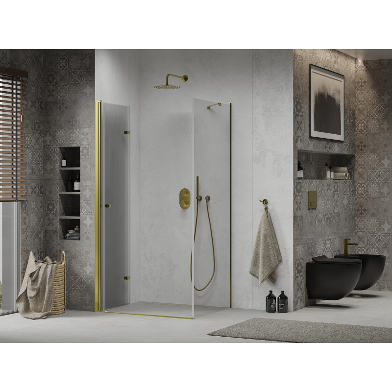 Mexen Lima cabine de douche pliante 70 x 80 cm, transparent, or - 856-070-080-50-00