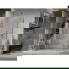 Mexen Lima cabine de douche pliante 70 x 90 cm, transparent, dorée - 856-070-090-50-00