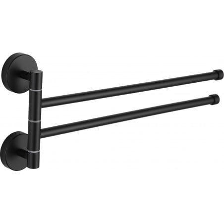 Mexen double porte-serviettes pivotant, noir - 7039242-70