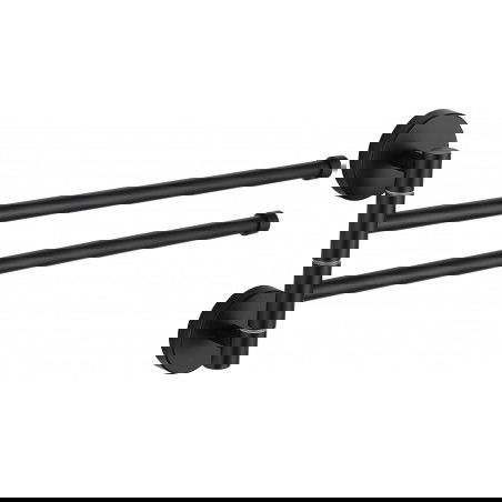 Mexen double porte-serviettes rotatif, Noir - 7039242-70