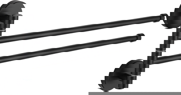 Mexen double porte-serviettes rotatif, Noir - 7039242-70