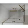 Mexen Lima cabine de douche pliante 80 x 70 cm, transparent, doré - 856-080-070-50-00