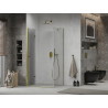 Mexen Lima cabine de douche pliante 80 x 100 cm, transparente, dorée - 856-080-100-50-00