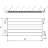 Mexen Line CVL11 radiateur à plaque 900 x 2000 mm, raccordement inférieur, 2182 W, noir - W611L-090-200-70